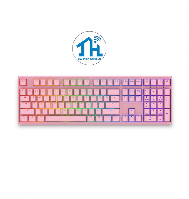 Bàn phím cơ AKKO 3108S RGB Pro - Pink (Chery Red switch)