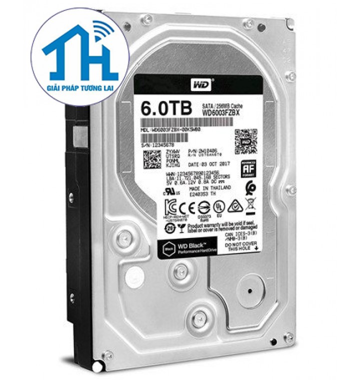 WD 6TB / 7200Rpm/ Cache 256M/ Sata 3 (6.0 GB/s) - Caviar Black