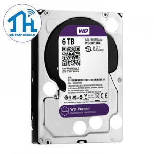 WD HDD Purple 6TB 3.5" SATA 3/ 64MB Cache/ IntelliPower (5400RPM) (Màu tím)