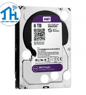 WD HDD Purple 6TB 3.5" SATA 3/ 64MB Cache/ IntelliPower (5400RPM) (Màu tím)