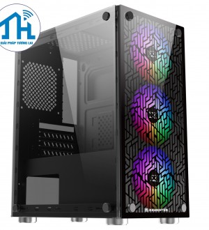 XIGMATEK NYX 3F (EN43057) - M-ATX, 2 SIDE TEMPERED GLASS, KÈM 03 FAN XIGMATEK X20F