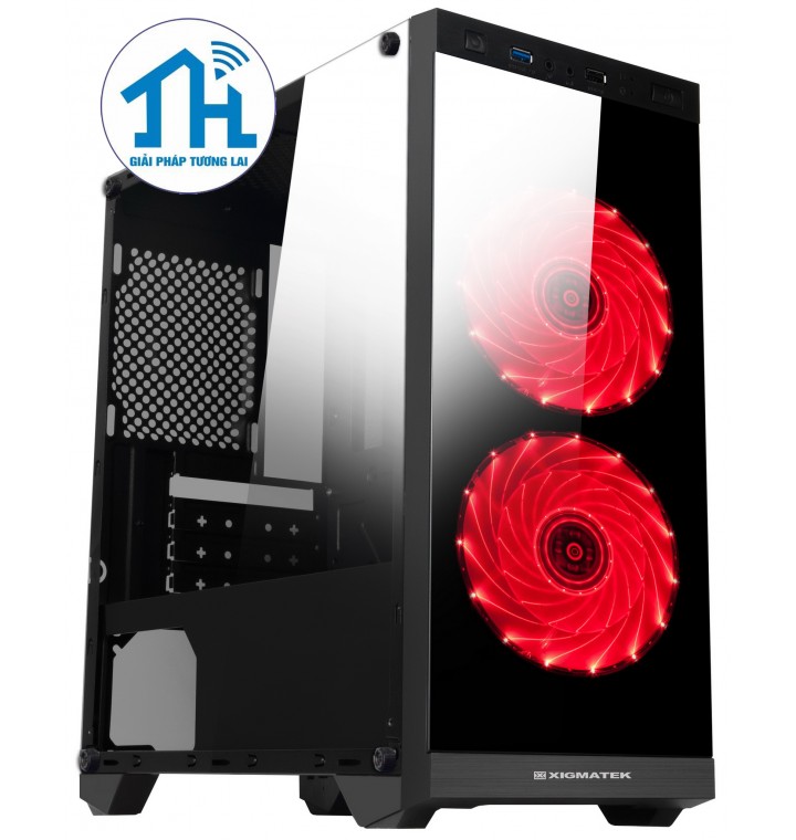 XIGMATEK SCORPIO TG (EN42555) - M-ATX, 2 SIDE TEMPERED GLASS