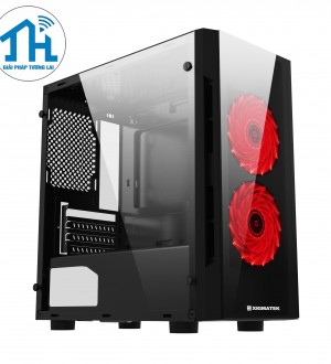 XIGMATEK SCORPIO II 2F (EN43415) - M-ATX, 2 SIDE TEMPERED GLASS, 2 FAN XIGMATEK X9