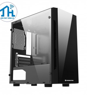 XIGMATEK SCORPIO II (EN43408) - M-ATX, 2 SIDE TEMPERED GLASS, NO FAN