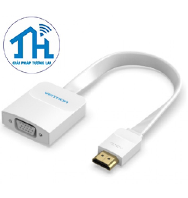 Cáp chuyển HDMI to VGA dẹt (Audio) Vention ACKWB