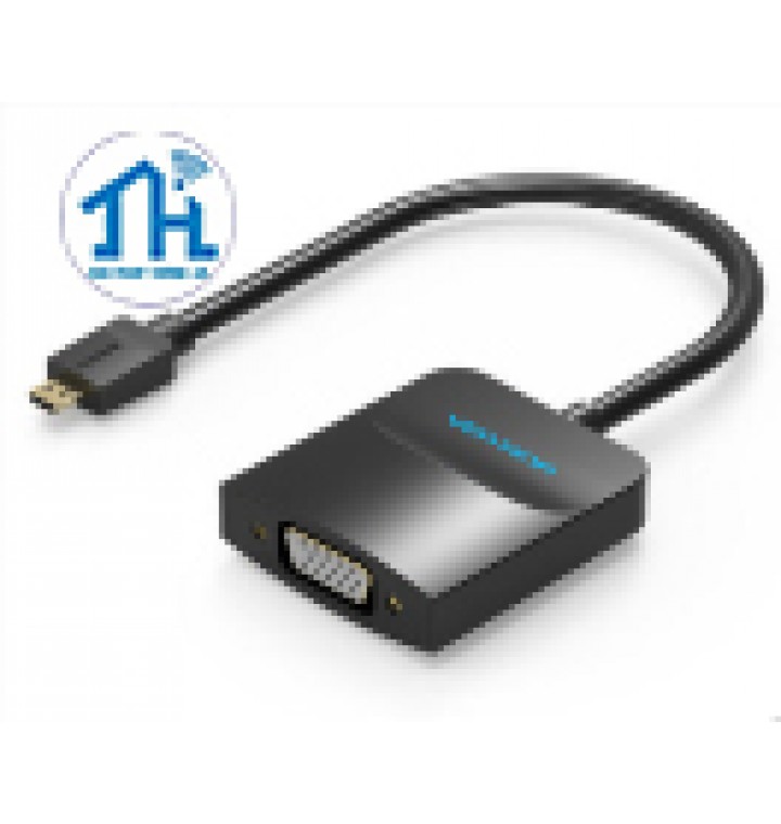 Cáp chuyển Micro HDMI to VGA ( có Audio + Micro USB) Vention AGBBB