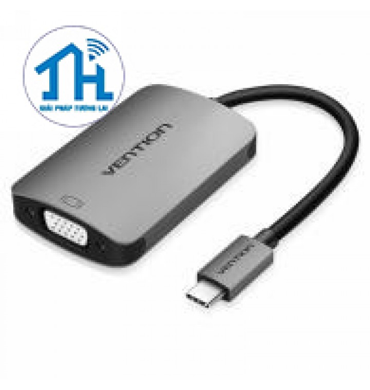 Cáp chuyển USB Type-C to HDMI+VGA Vention CGKHA