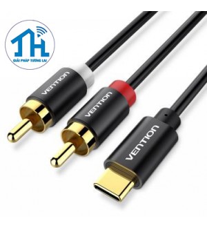 Cáp chuyển USB Type-C to 2RCA Male Audio Vention BGDBD