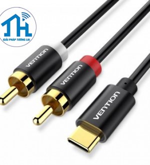 Cáp chuyển USB Type-C to 2RCA Male Audio Vention BGDBD