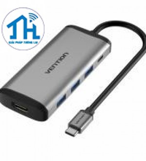 Cáp chuyển USB Type-C to HDMI/USB3.0 *3/PD USB C Vention CNBHB