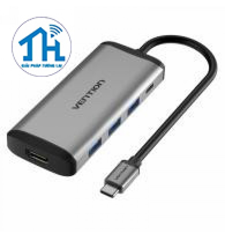 Cáp chuyển USB Type-C to HDMI/USB3.0 *3/PD USB C Vention CNBHB