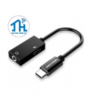 Cáp chuyển USB Type-C to 3.5mm with Type-C power Vention BGGBA