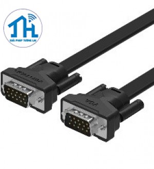 Cáp VGA(3+6)  Flat dài 5m Vention VAG-B05-B500 Black