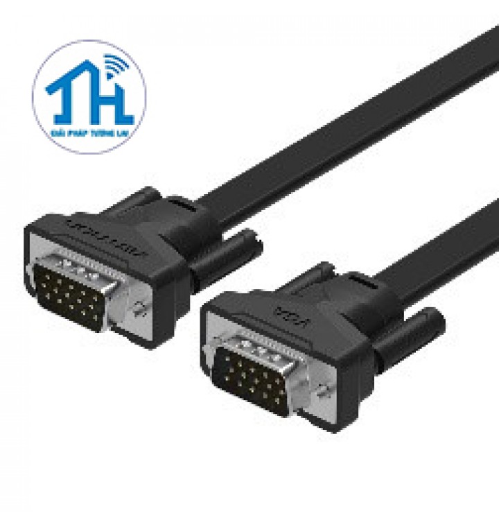 Cáp VGA(3+6) Flat dài 1.5m Vention VAG-B05-B150 Black