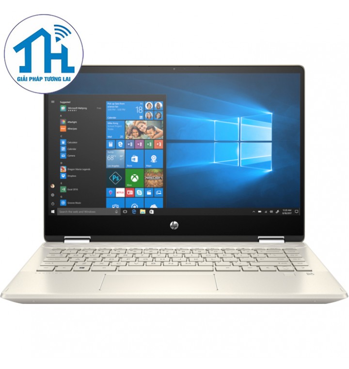 HP Pavilion x360 14-dw0060TU (195M8PA)/ i3-1005G1/ 4G/ 256G SSD/ 14.0''/ Gold/ W10