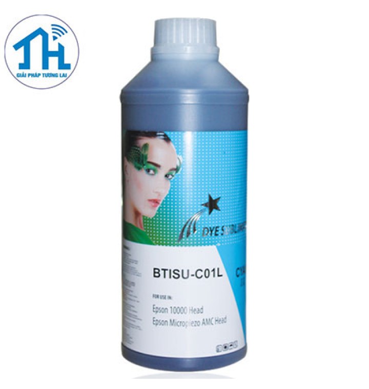 Mực in chuyển nhiệt InkTec Epson Xanh (1L/chai-C)